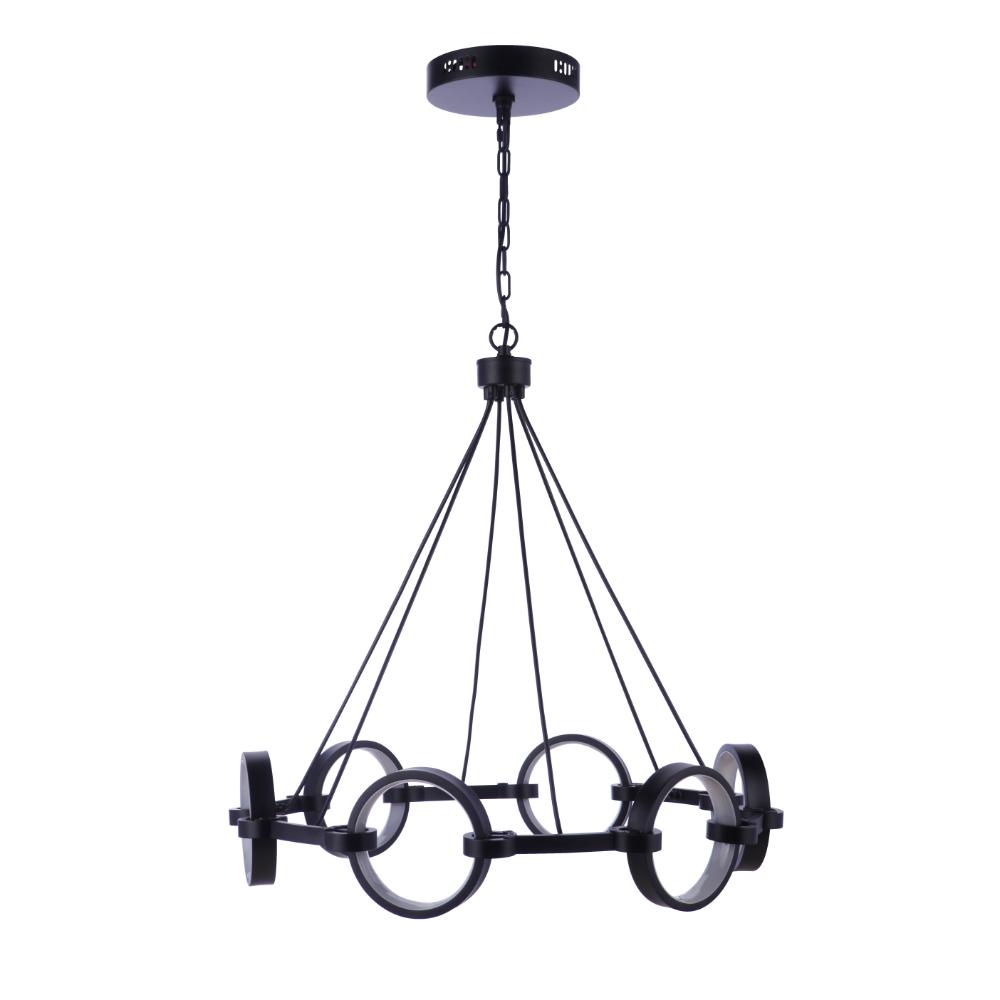 Craftmade 59326-FB-LED Context 6 Light LED Chandelier in Flat Black