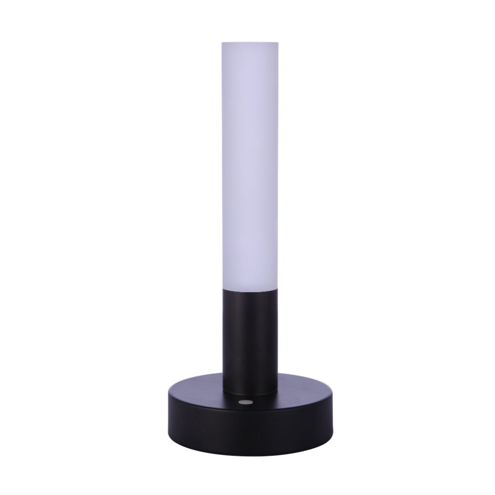Craftmade 86282R-LED Indoor Rechargeable Dimmable LED Cylinder Portable Lamp with Glass Shade, FB