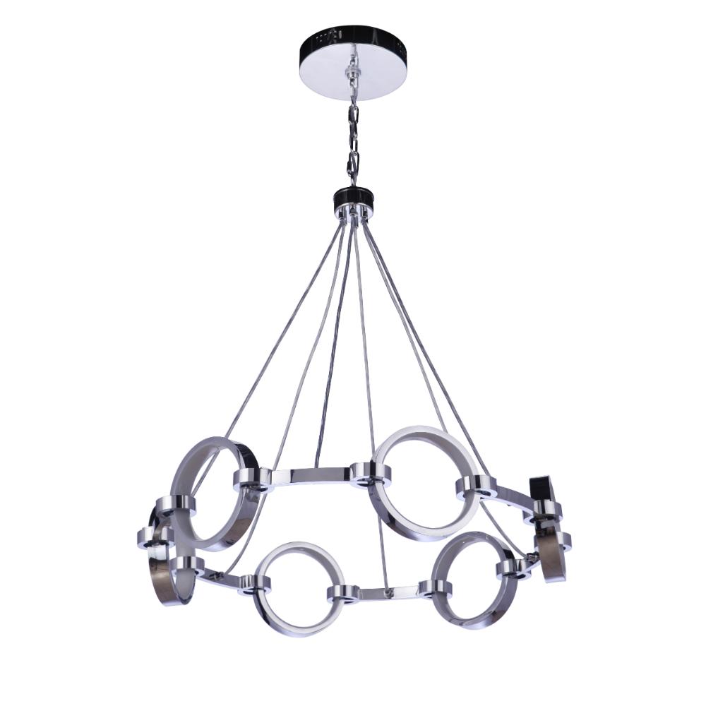 Craftmade 59326-CH-LED Context 6 Light LED Chandelier in Chrome