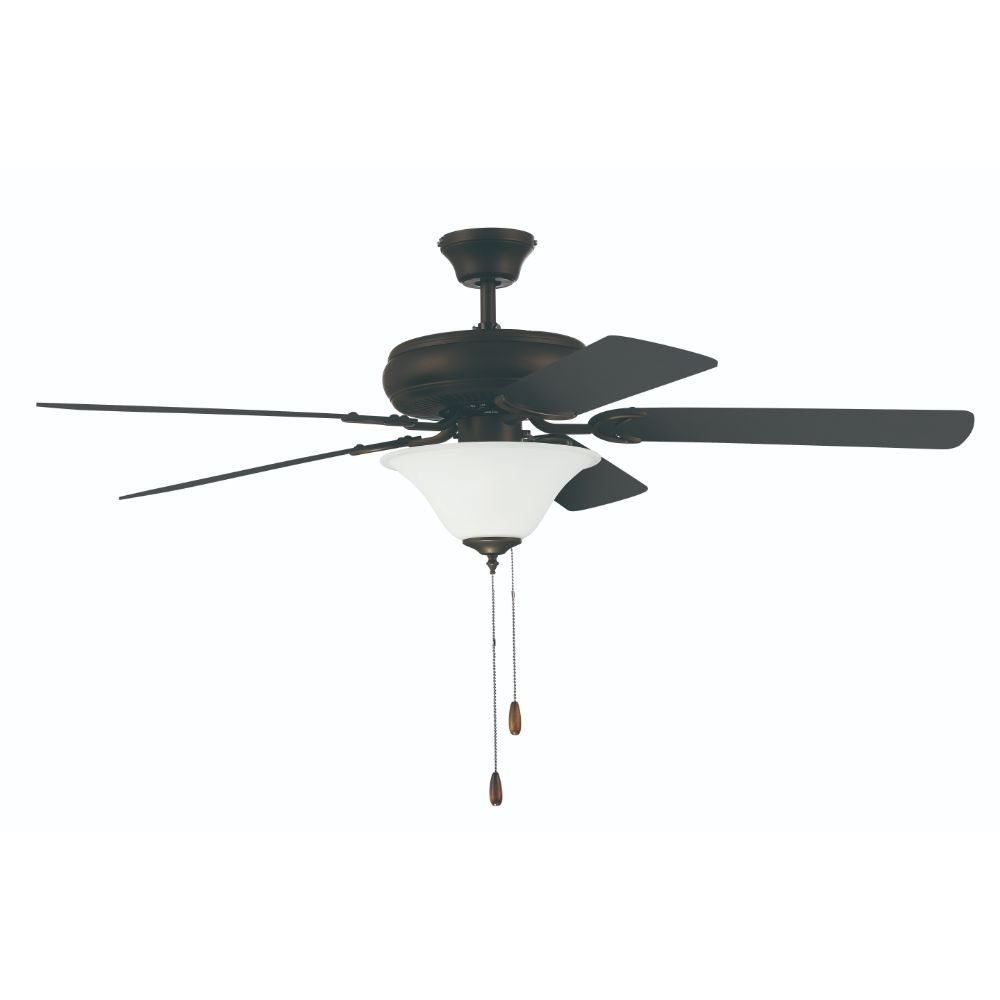Craftmade DCF52ESP5C1W 52" Ceiling Fan with Blades and Light Kit, Espresso Finish