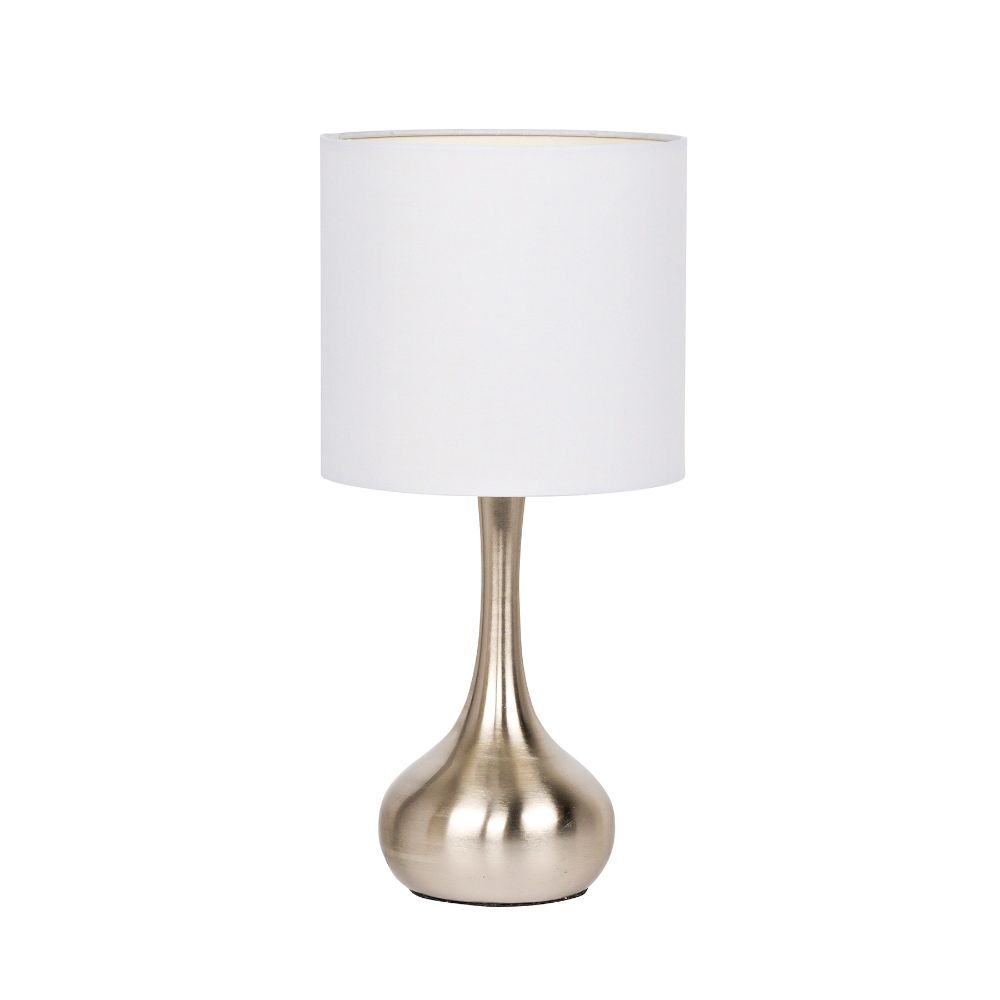 Craftmade 86226 Metal Base Table Lamp w/Hard Back Shade, Brushed Polished Nickel