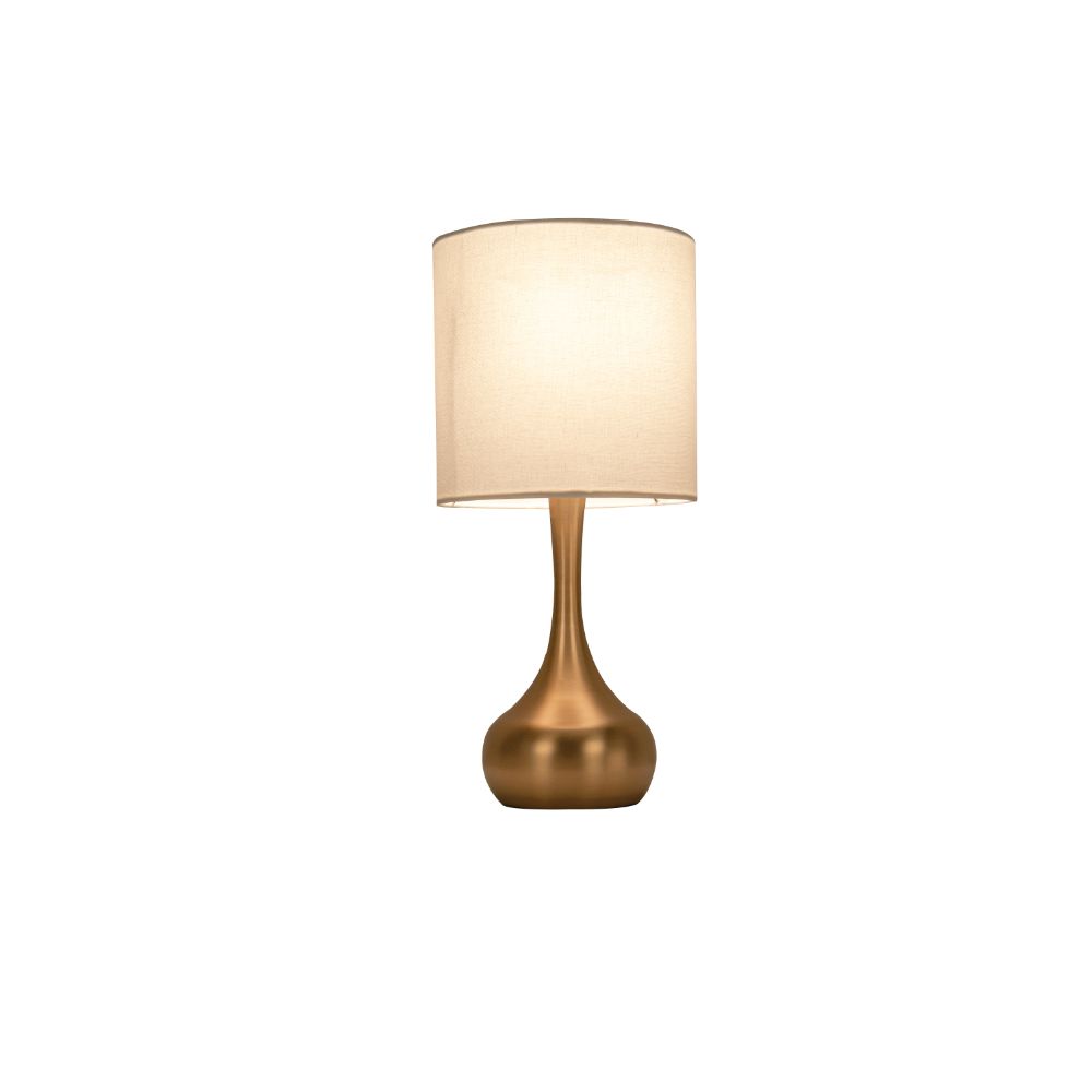 Craftmade 86259 Accent Table Lamp with Shade, Indoor, Satin Brass Finish