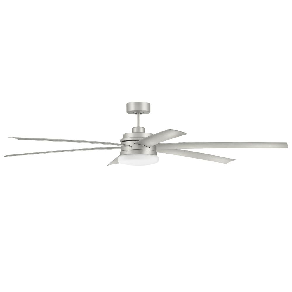Craftmade CLZ72PN6 72" Chilz Smart Ceiling Fan, Painted Nickel, Integrated LED Light Kit, Remote & WiFi Control