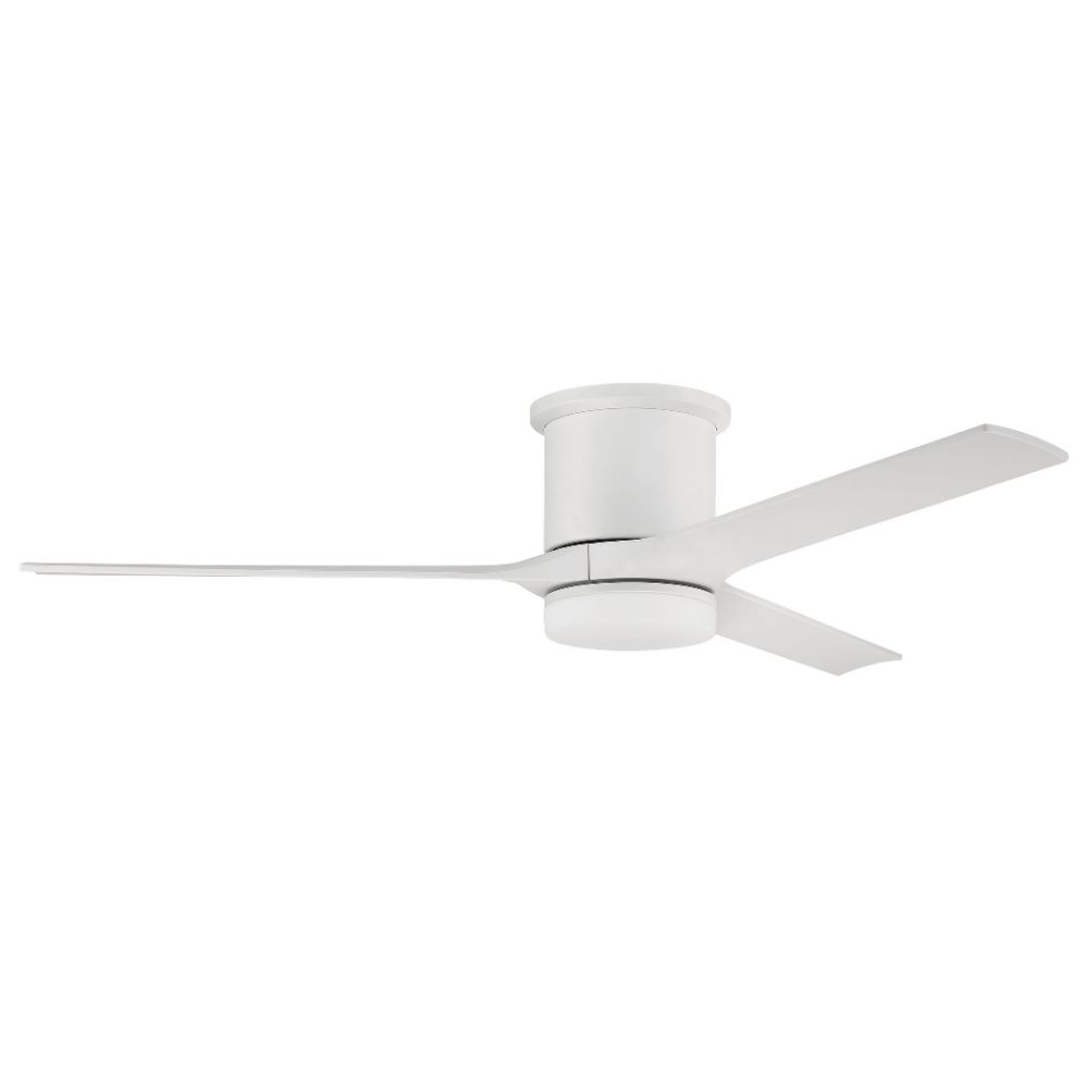 Craftmade BRK60W3 60" Burke, White Finish, White Blades inlcuded, Light kit Included (optional) 