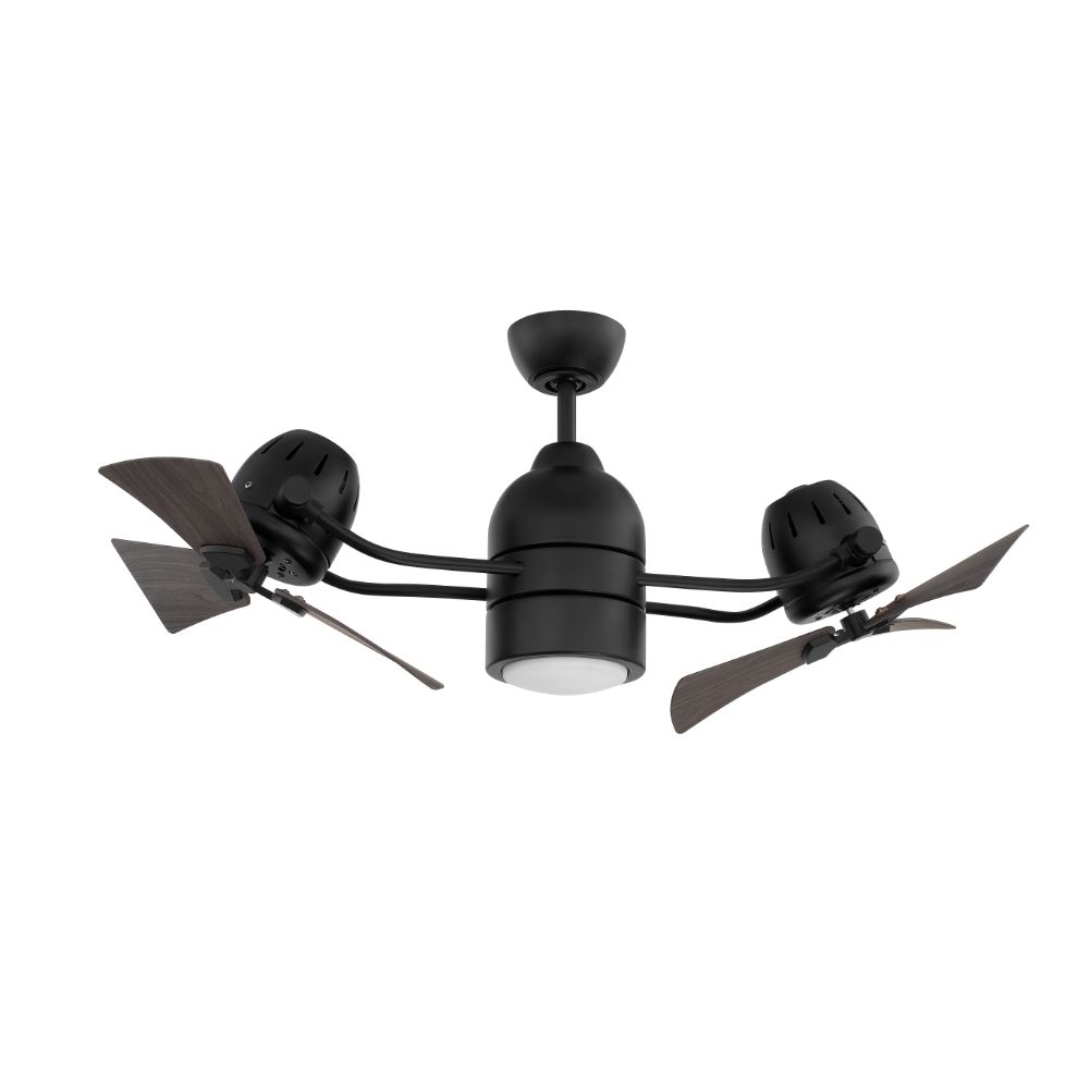 Craftmade BW250FB6 Bellows Duo Ceiling Fan in Flat Black 