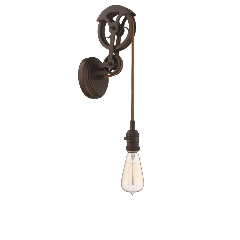 Craftmade CPMKPW-1ABZ Design-A-Fixture 1 Light Keyed Socket Pulley Wall Sconce Hardware in Aged Bronze Brushed