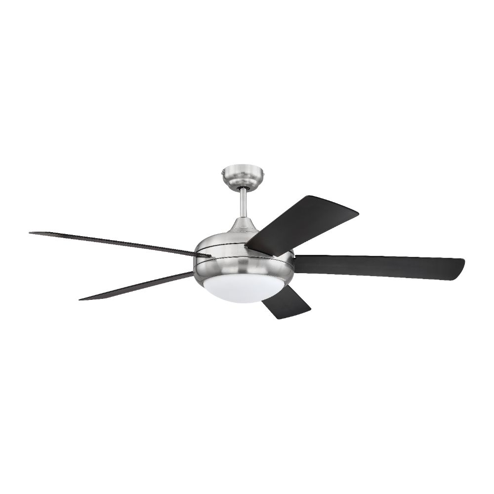 Craftmade CRO52BNK5 52" Cronus Ceiling Fan in Brushed Polished Nickel with Blades & LED Light Kit