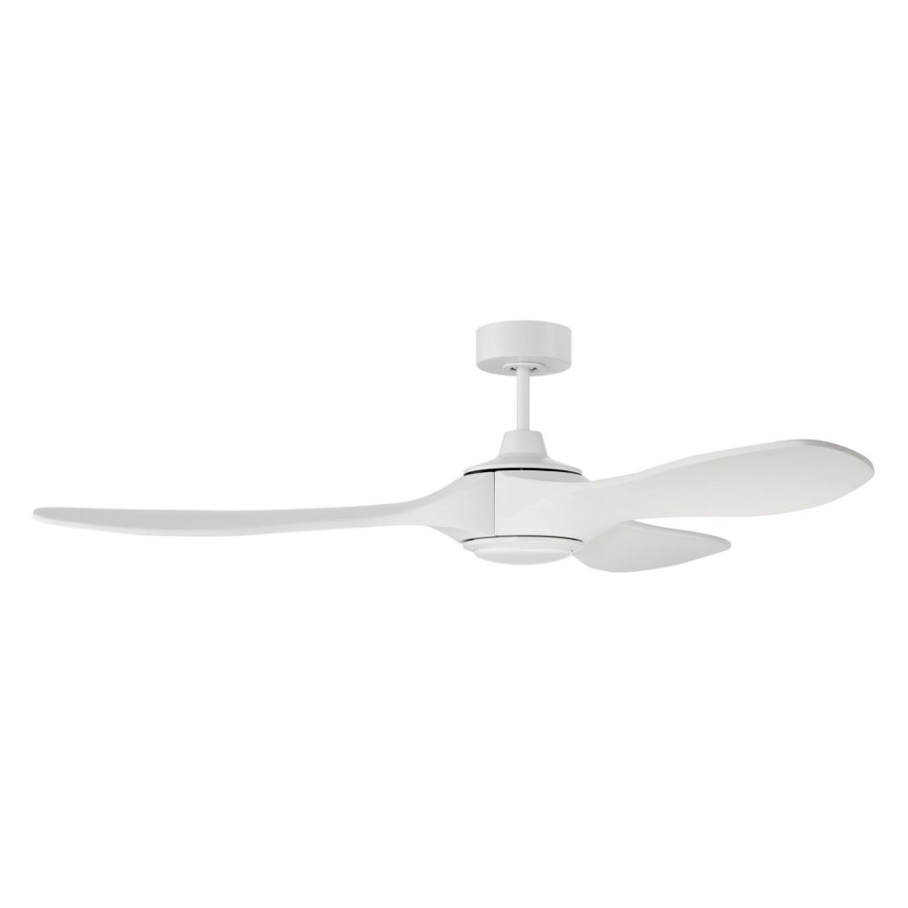 Craftmade EVY60W3 60" Envy Fan White, White Finish Blades, Light Kit Included (Optional)