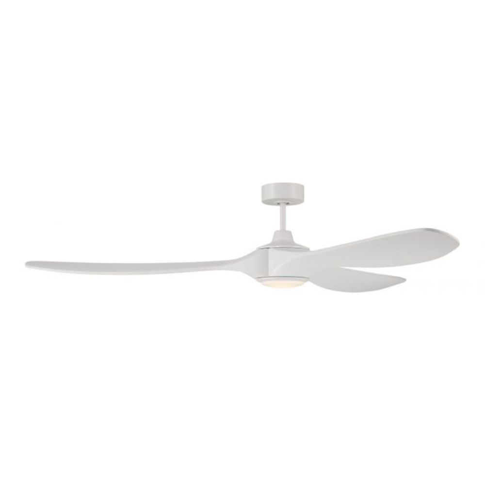 Craftmade EVY72W3 72" Envy Fan White, White Finish Blades, light kit included (Optional)
