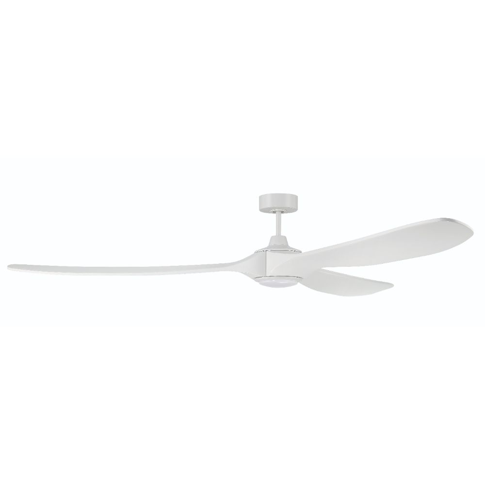 Craftmade EVY84W3 84" Envy Fan White, White Finish Blades, light kit included (Optional)