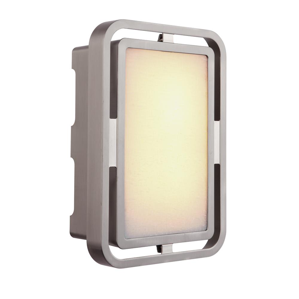 Craftmade ICH1735-BNK Illuminated Metal Frame w/White Linen Glass in Brushed Polished Nickel