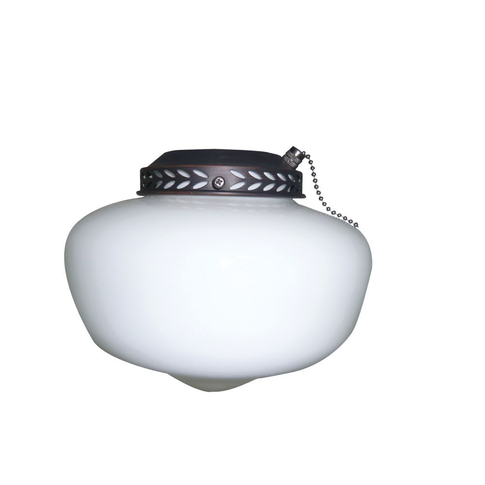 Craftmade LK3-W-LED Universal Bowl Light Kit in White with Cased White Glass