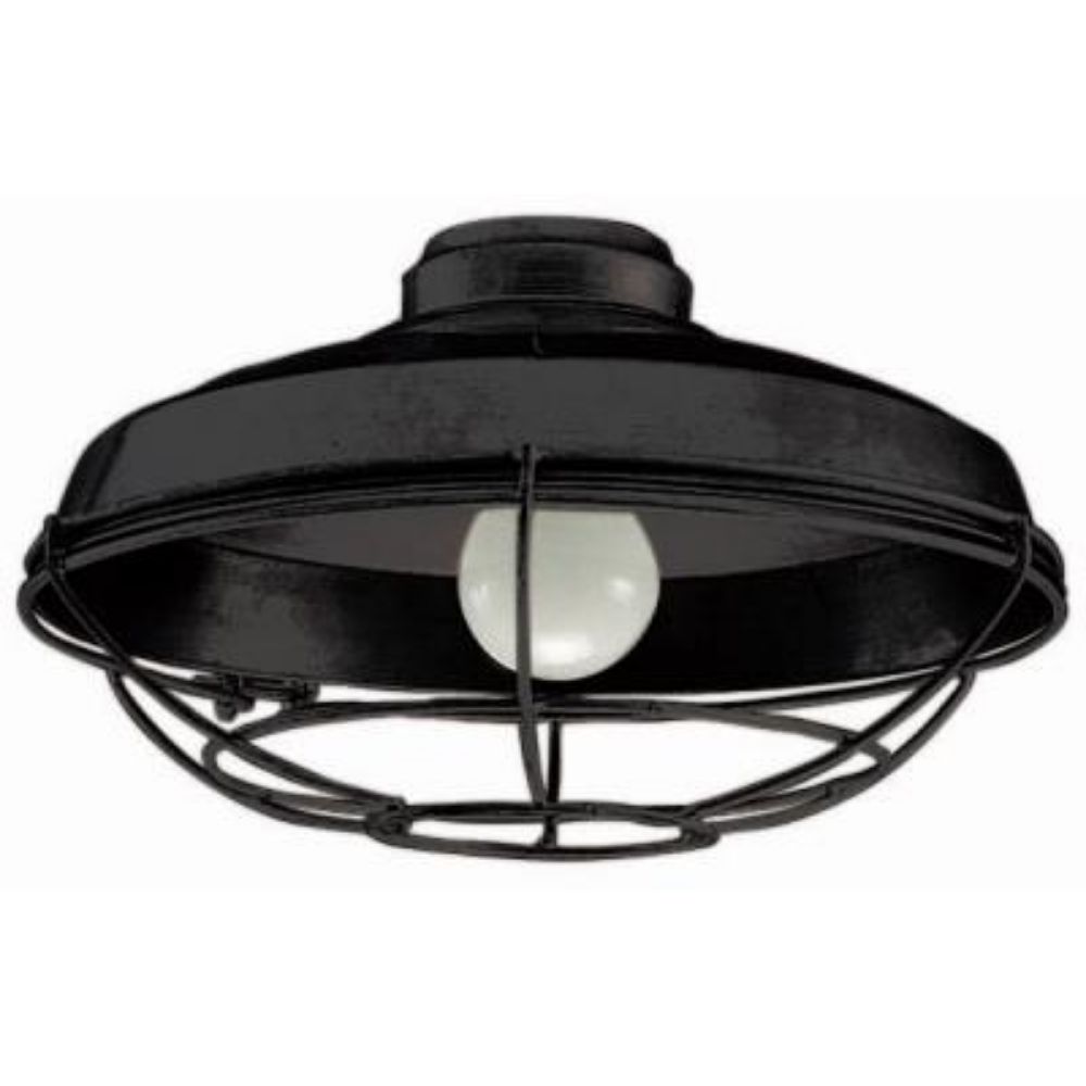 Craftmade LK984FB Outdoor Bowl Light Kit in Flat Black with Flat Black Wire