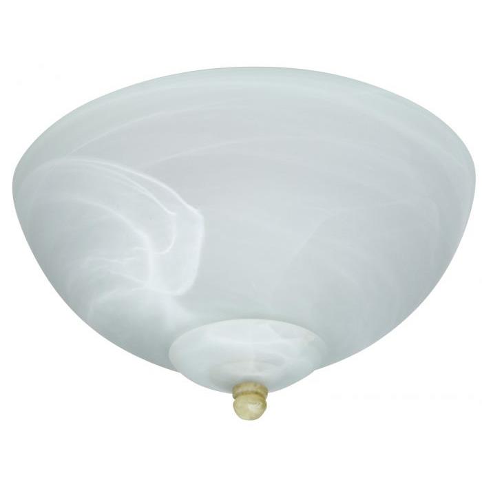 Craftmade OLK315-LED Outdoor Bowl Fan Light Kit in White with Alabaster Glass