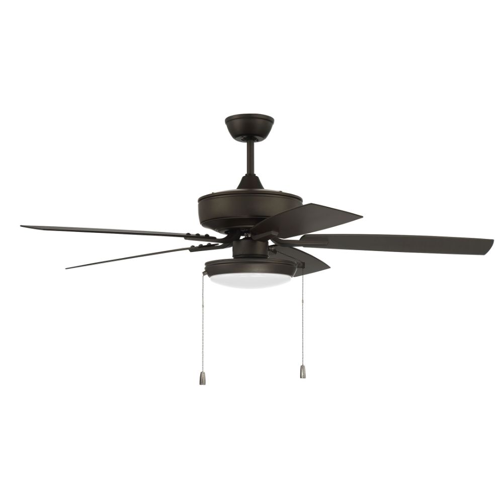 Craftmade OP119ESP5 52" Outdoor Pro Plus Fan with Slim Pan Light Kit and Blades in Espresso