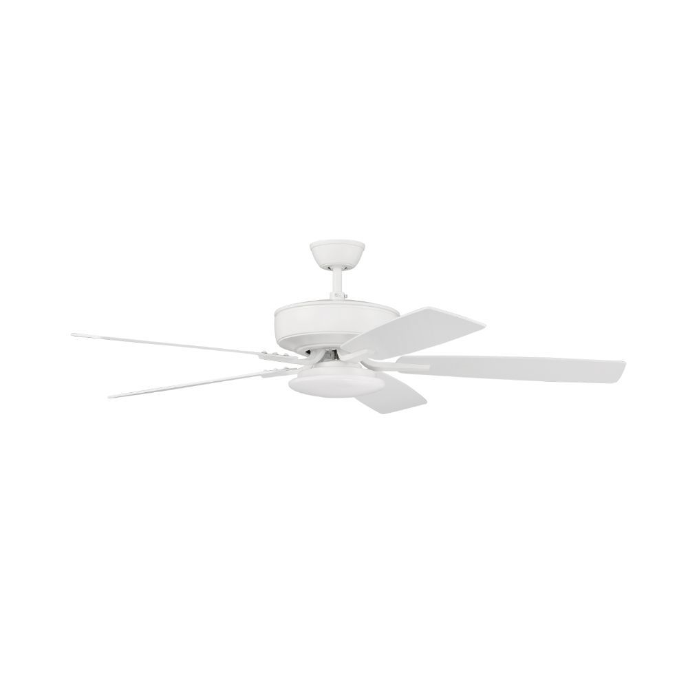Craftmade P112W5-52WWOK 52" Pro Plus Fan with Low Profile Light Kit and Blades in White