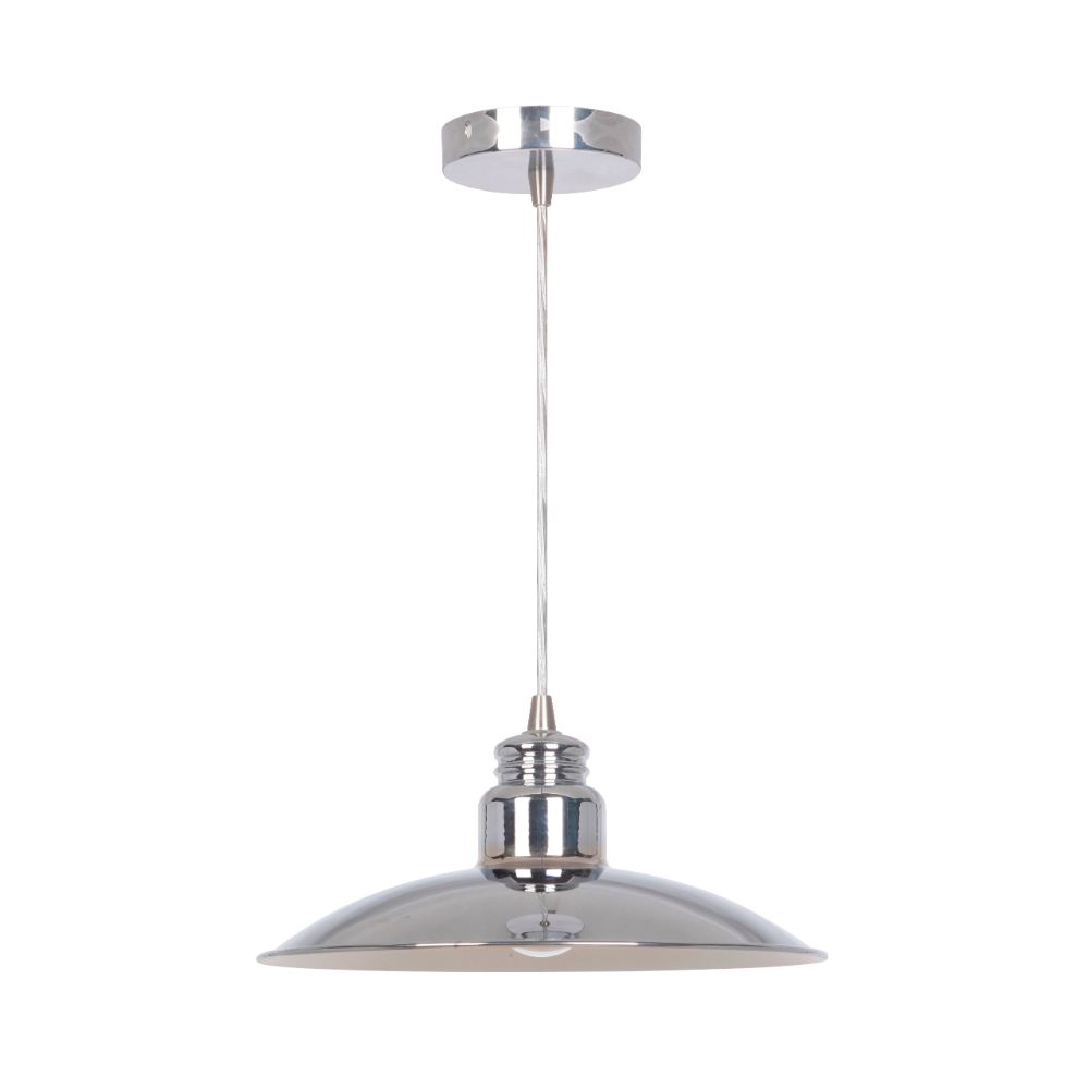 Craftmade P740CH1 1 Light Mini Pendant in Chrome Shade with Chrome Metal Shade
