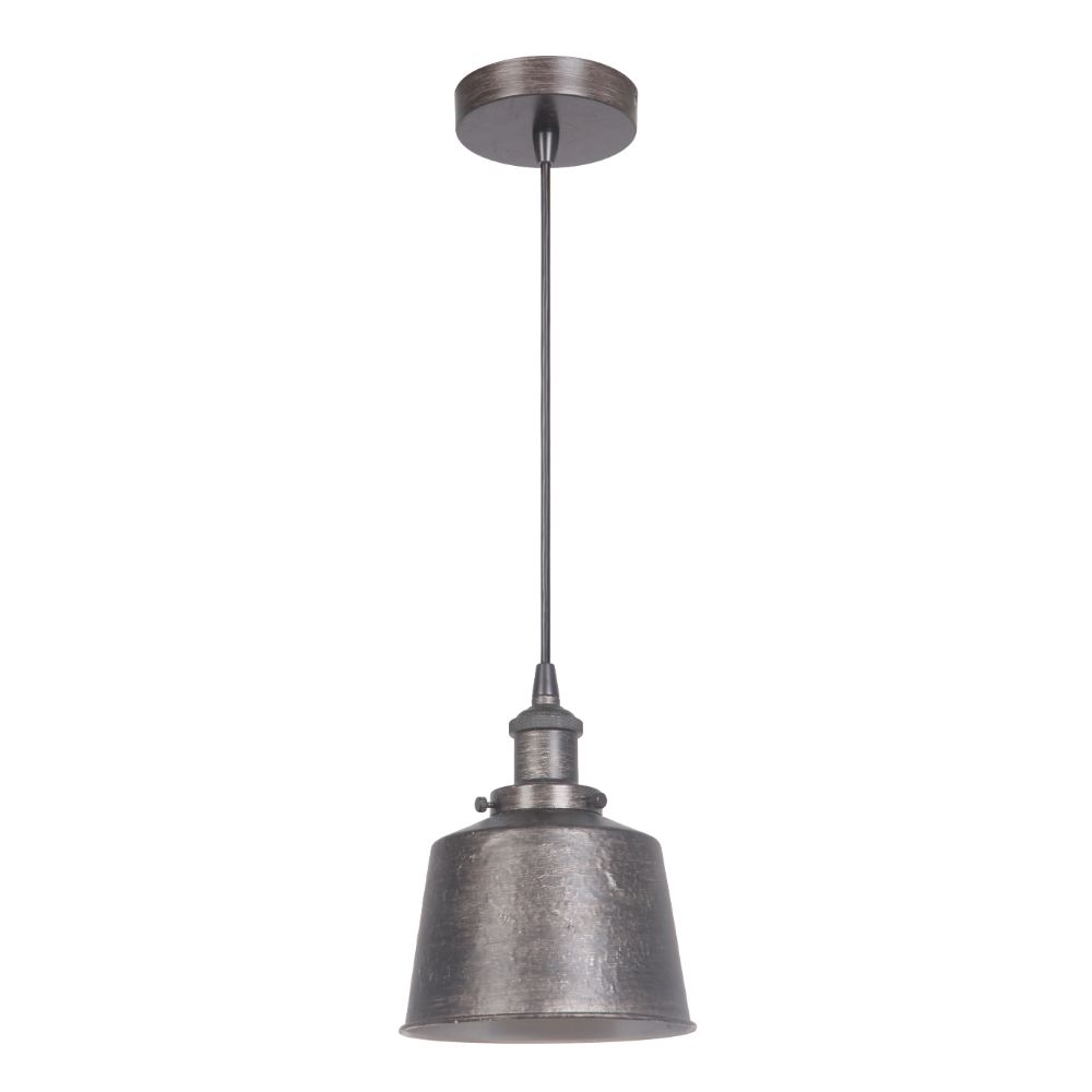 Craftmade P760NIVNI1 1 Light Mini Pendant in Natural Iron and Vintage Iron with Vintage Iron Metal Shade