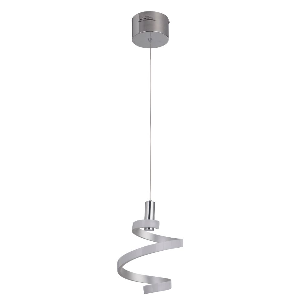 Craftmade P816MSCH-LED 1 Light LED Mini Pendant in Matte Silver and Chrome