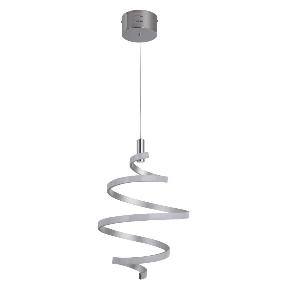 Craftmade P817MSCH-LED 1 Light LED Mini Pendant in Matte Silver and Chrome
