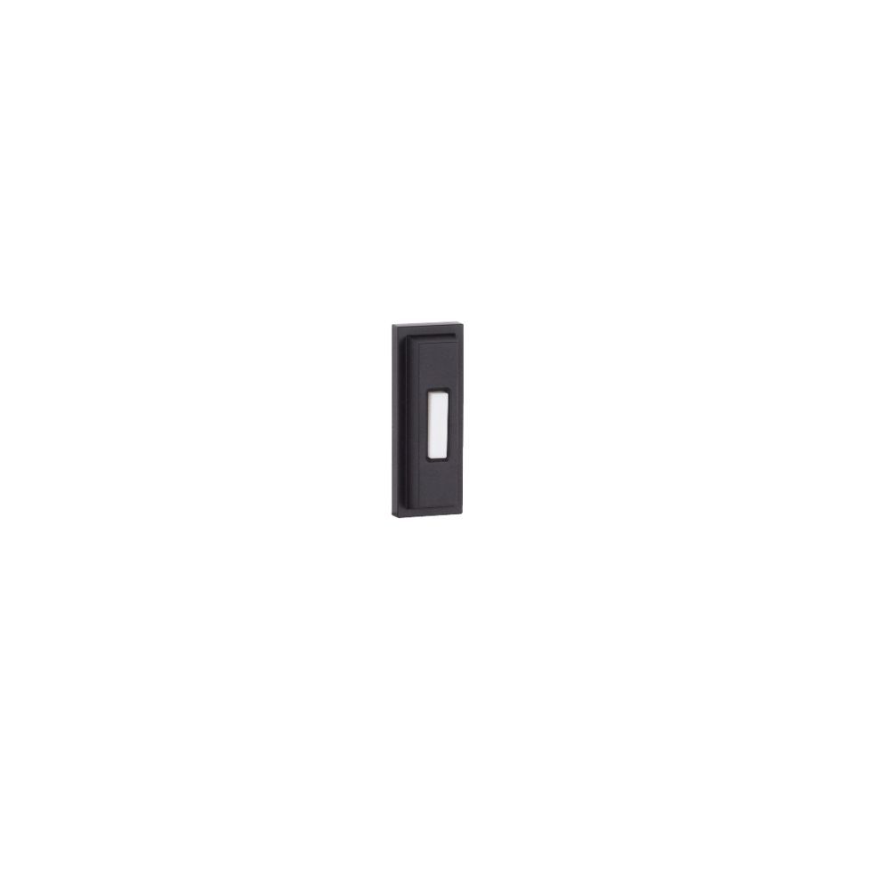 Craftmade PB5005-FB Surface Mount Lighted Push Button with Beveled Rectangle in Flat Black