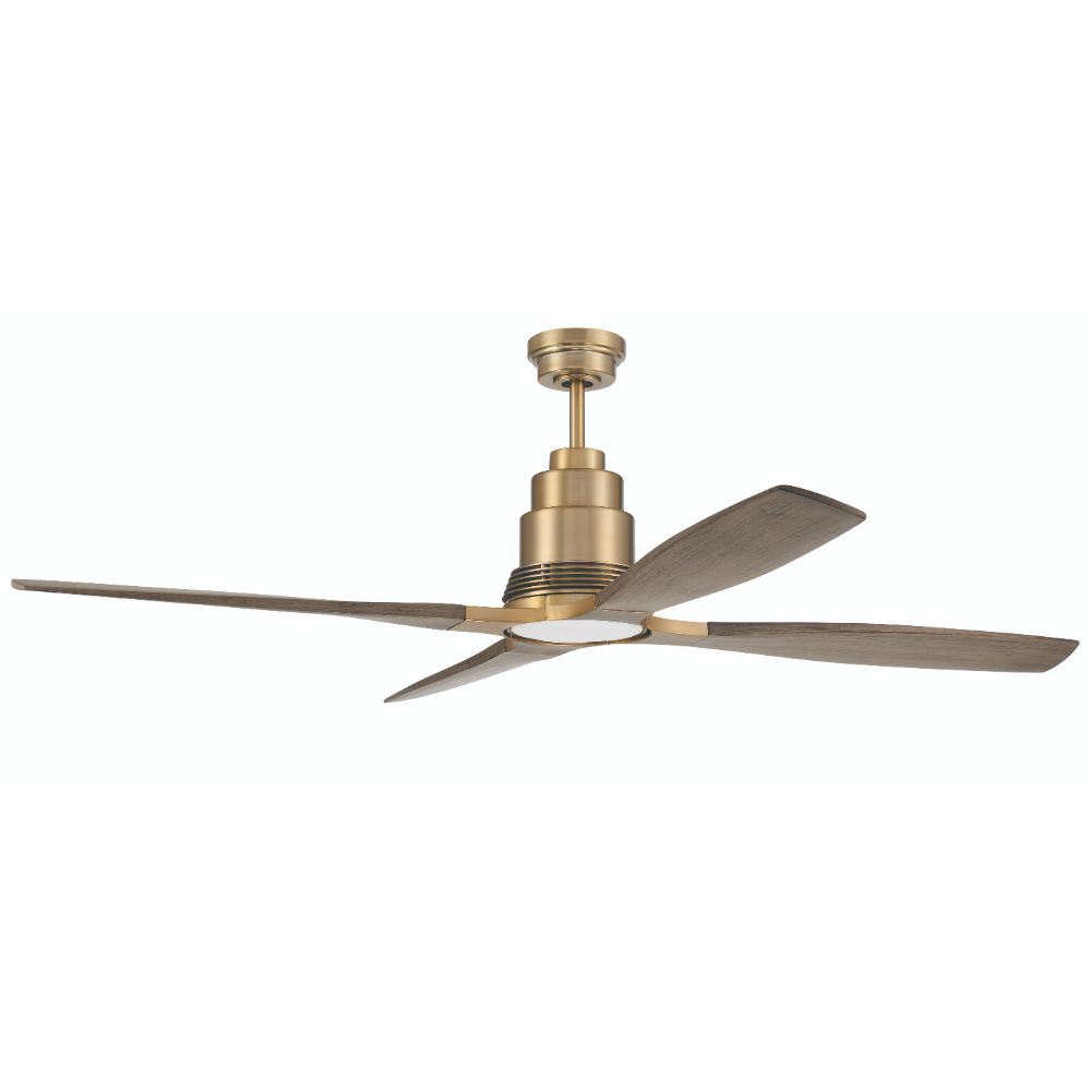 Craftmade RIC60SB4 Ricasso 60" Ceiling Fan in Satin Brass (Blades Included)