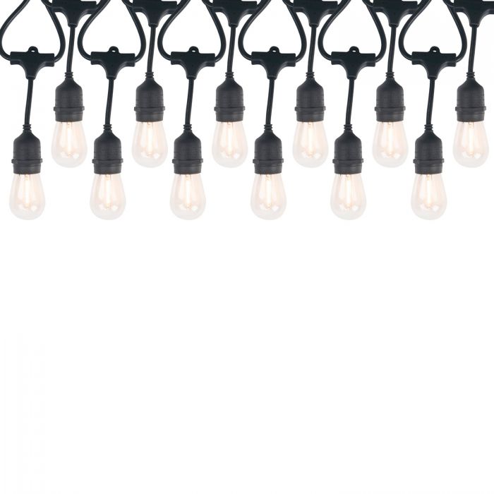Craftmade SL1024-FB-LED 24" LED 12 Light String Light in Flat Black including 12 bulbs
