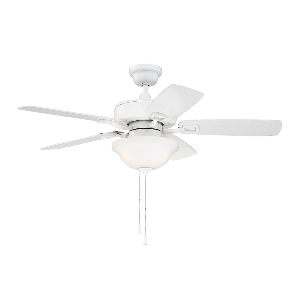 Craftmade TCE42W5C1 Twist N Click 42" Ceiling Fan with Blades and Light Kit