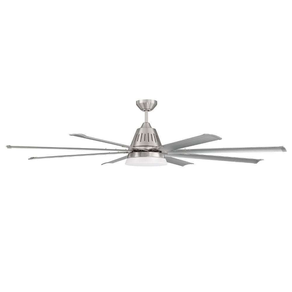 Craftmade WTP72BNK8 72" Wingtip Ceiling Fan with Blades in Brushed Polished Nickel