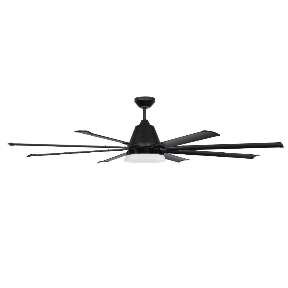Craftmade WTP72FB8 72" Wingtip Ceiling Fan with Blades in Flat Black