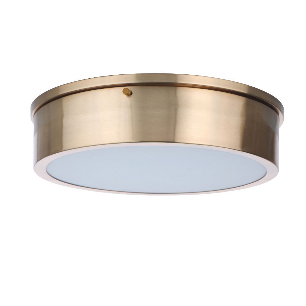 Craftmade X6713-SB-LED Fenn 13" LED Flushmount in Satin Brass