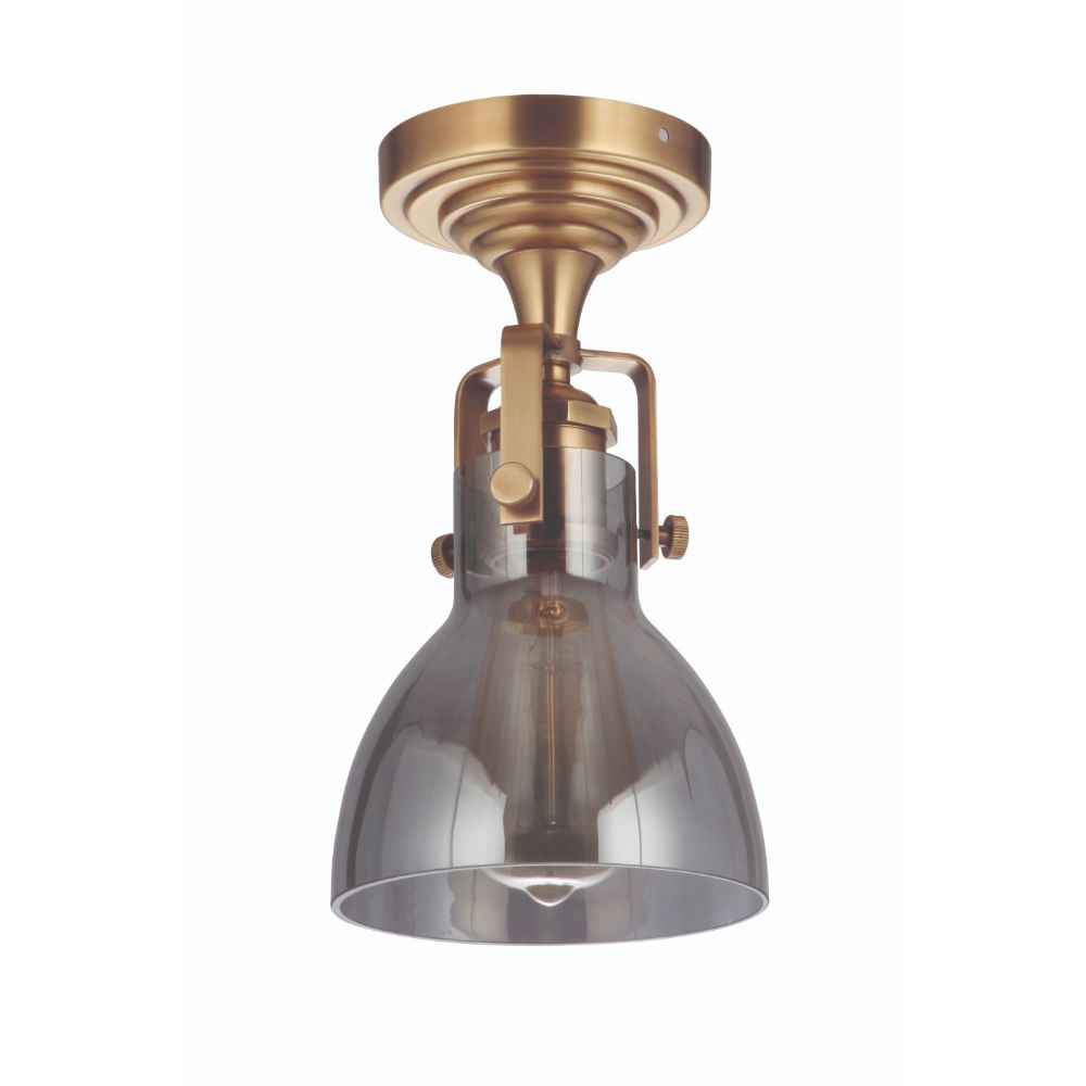 Craftmade X8317-VB State House 1 Light Semi Flush in Vintage Brass