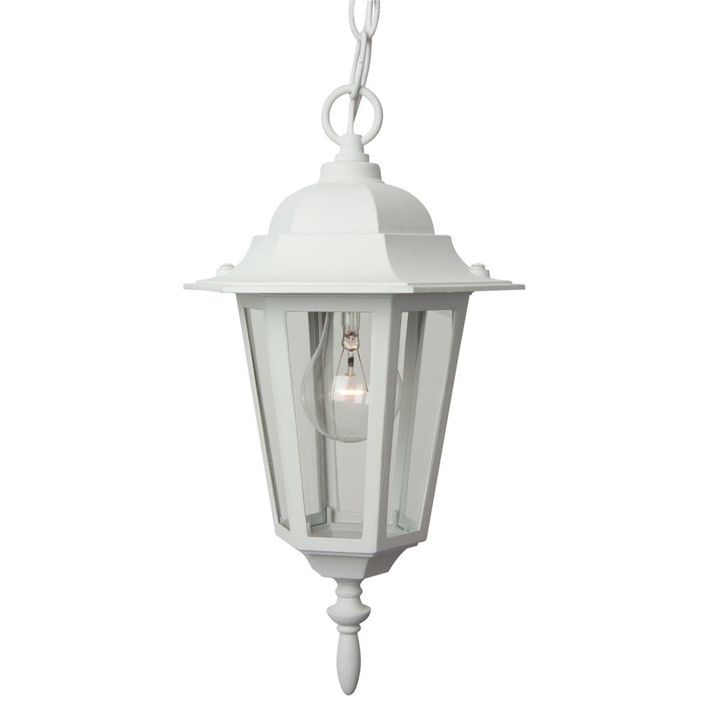 Craftmade Z151-TW Straight Glass Cast Aluminum Small Pendant in Textured Matte White