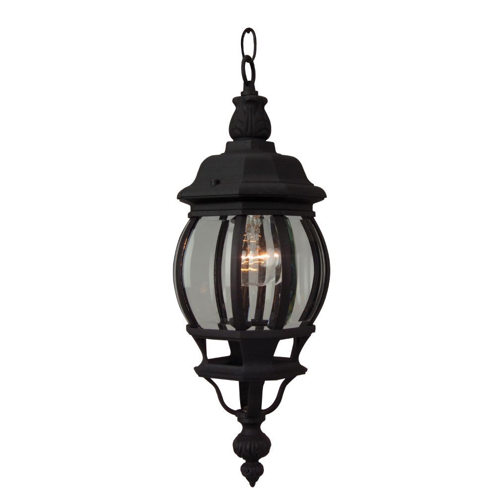 Craftmade Z321-TB French Style Cast Aluminum Small Pendant in Textured Matte Black