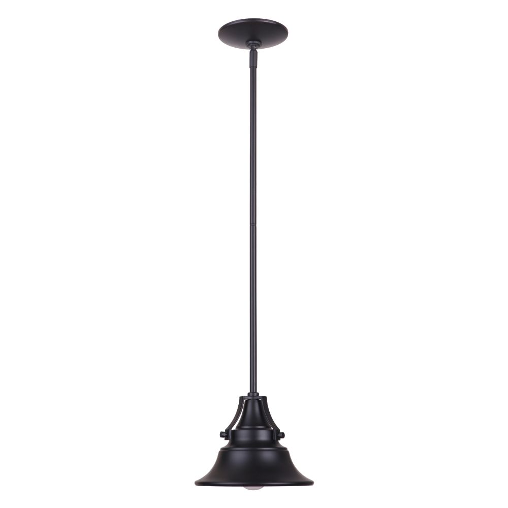 Craftmade Z4421-MN Union 1 Light Large Pendant with Metal Shade in Midnight