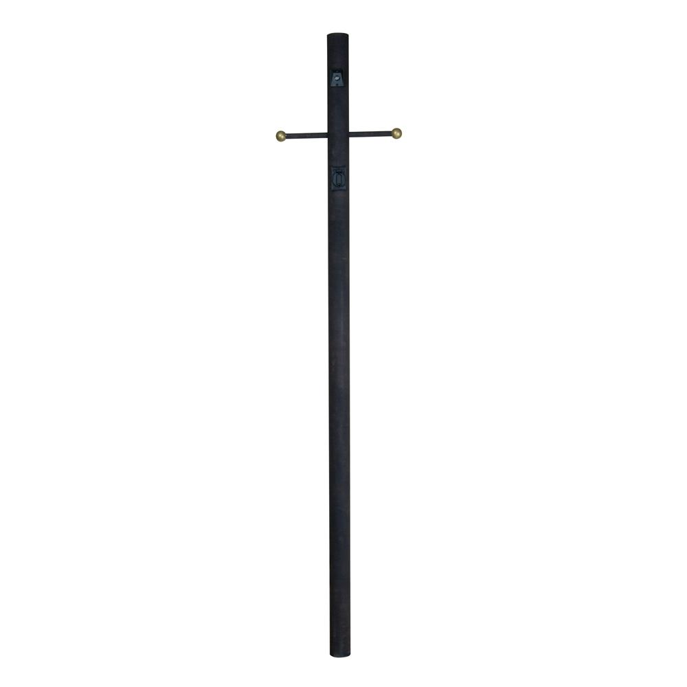 Craftmade Z8794-TB Direct Burial 84" Smooth Post w/Photocell & Outlet in Textured Matte Black