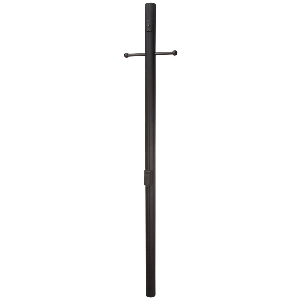 Craftmade Z8994-TB Direct Burial 84" Fluted Post w/Photocell & Outlet in Textured Matte Black