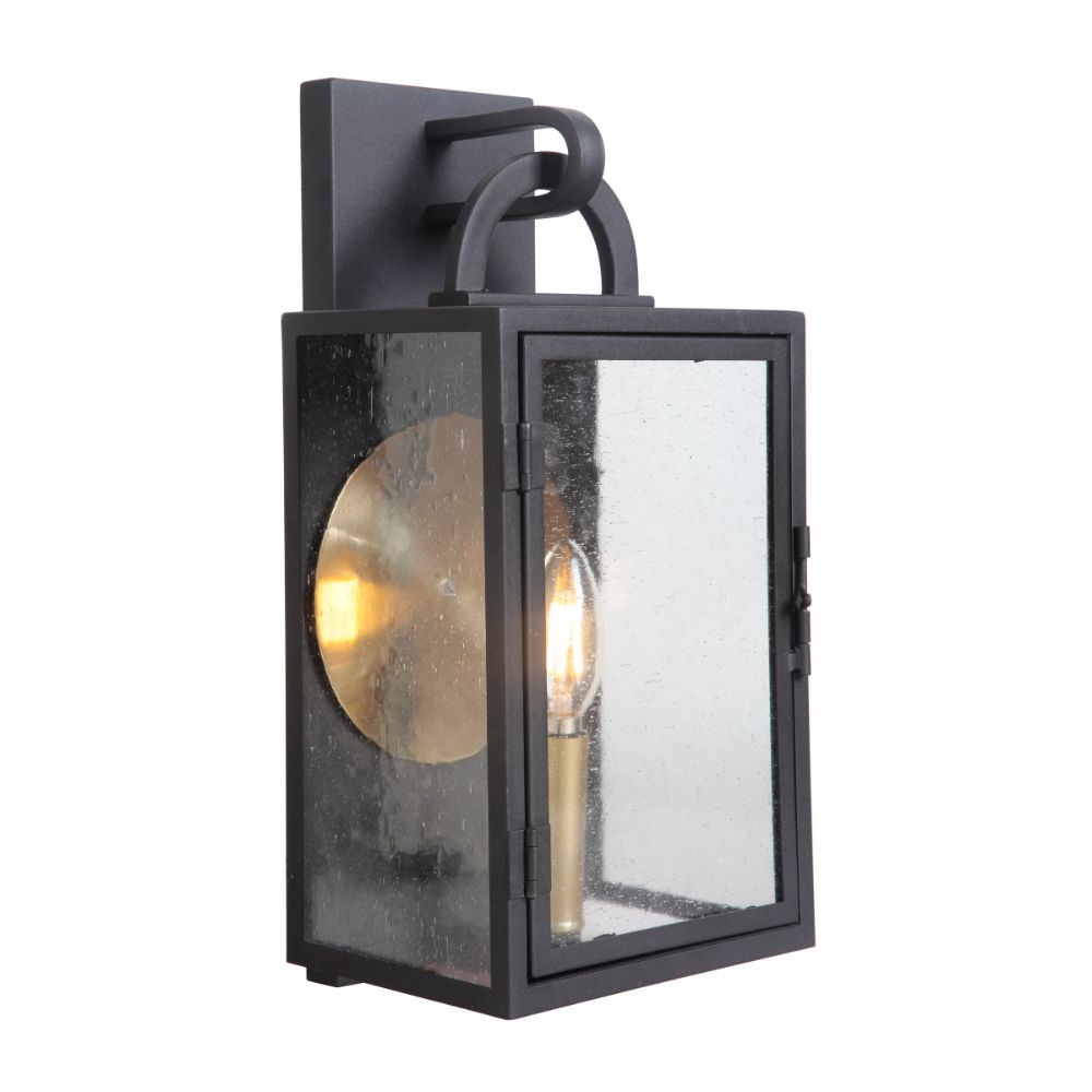 Craftmade ZA1602-TB Wolford Small Pocket Sconce in Textured Matte Black