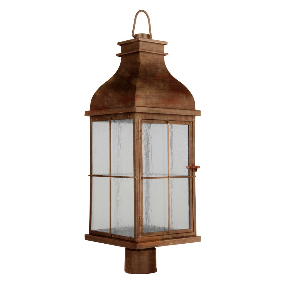 Craftmade ZA1825-WC-LED Vincent Large LED Post Mount in Weathered Copper