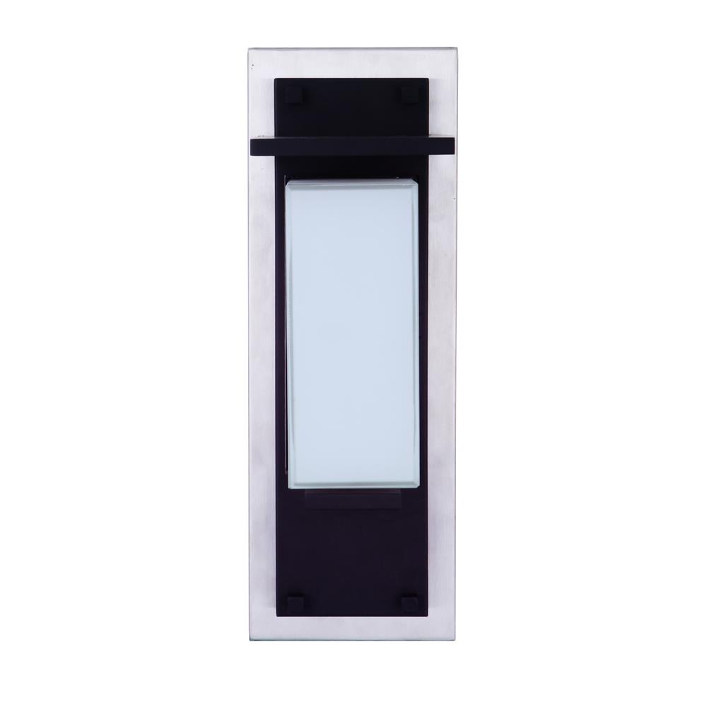Craftmade ZA2502-SSMN-LED Heights Heights Small Outdoor LED Lantern in Stainless Steel/Midnight