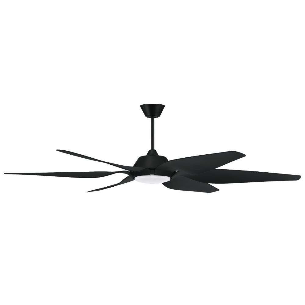 Craftmade ZOM66FB6 Zoom 66" Ceiling Fan with Blades in Flat Black