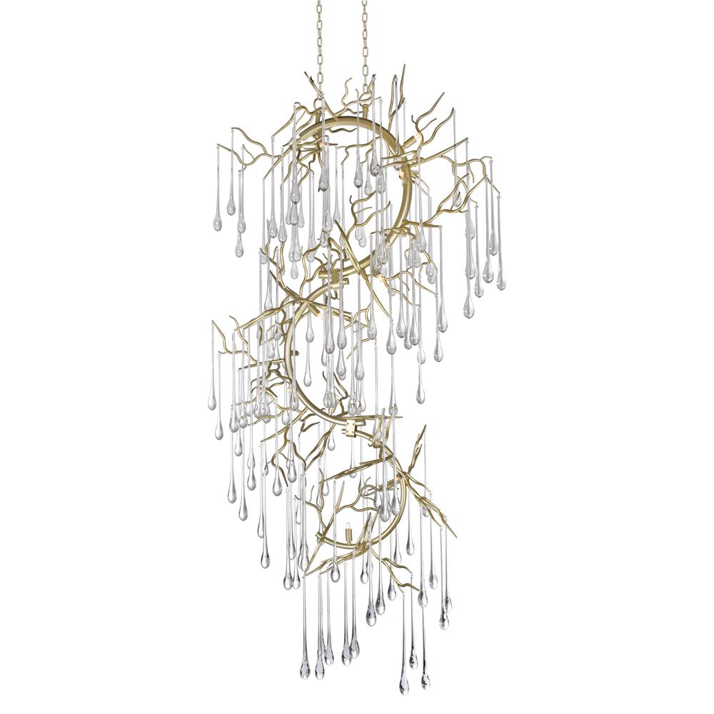 CWI Lighting 1094P26-12-620 Anita 12 Light Chandelier with Gold Leaf Finish