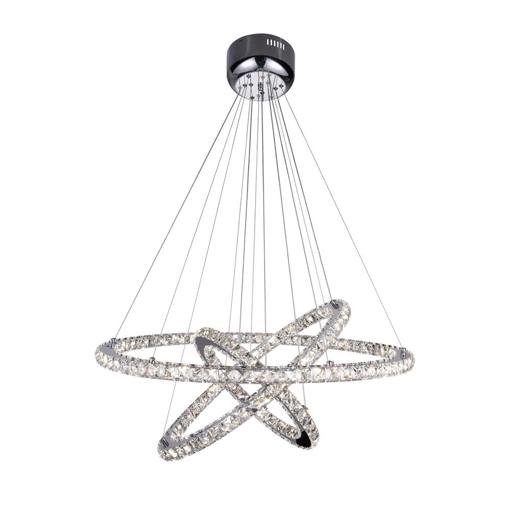 CWI Lighting 5080P32ST-3R Ring LED Chandelier with Chrome finish