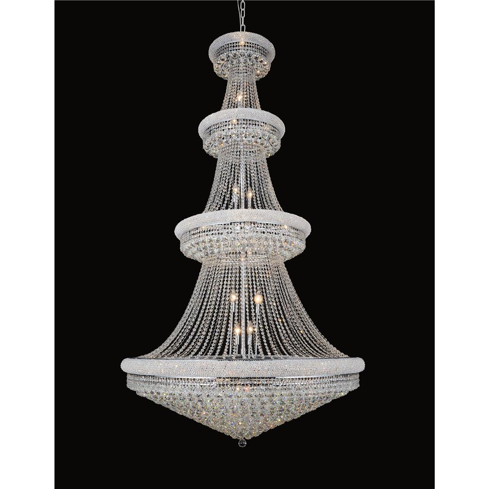 CWI Lighting 8001P50C Empire 42 Light Down Chandelier with Chrome finish