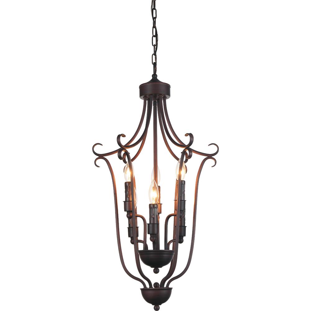 CWI Lighting 9817P16-6-121 Maddy 6 Light Up Chandelier with Oil Rubbed Brown finish