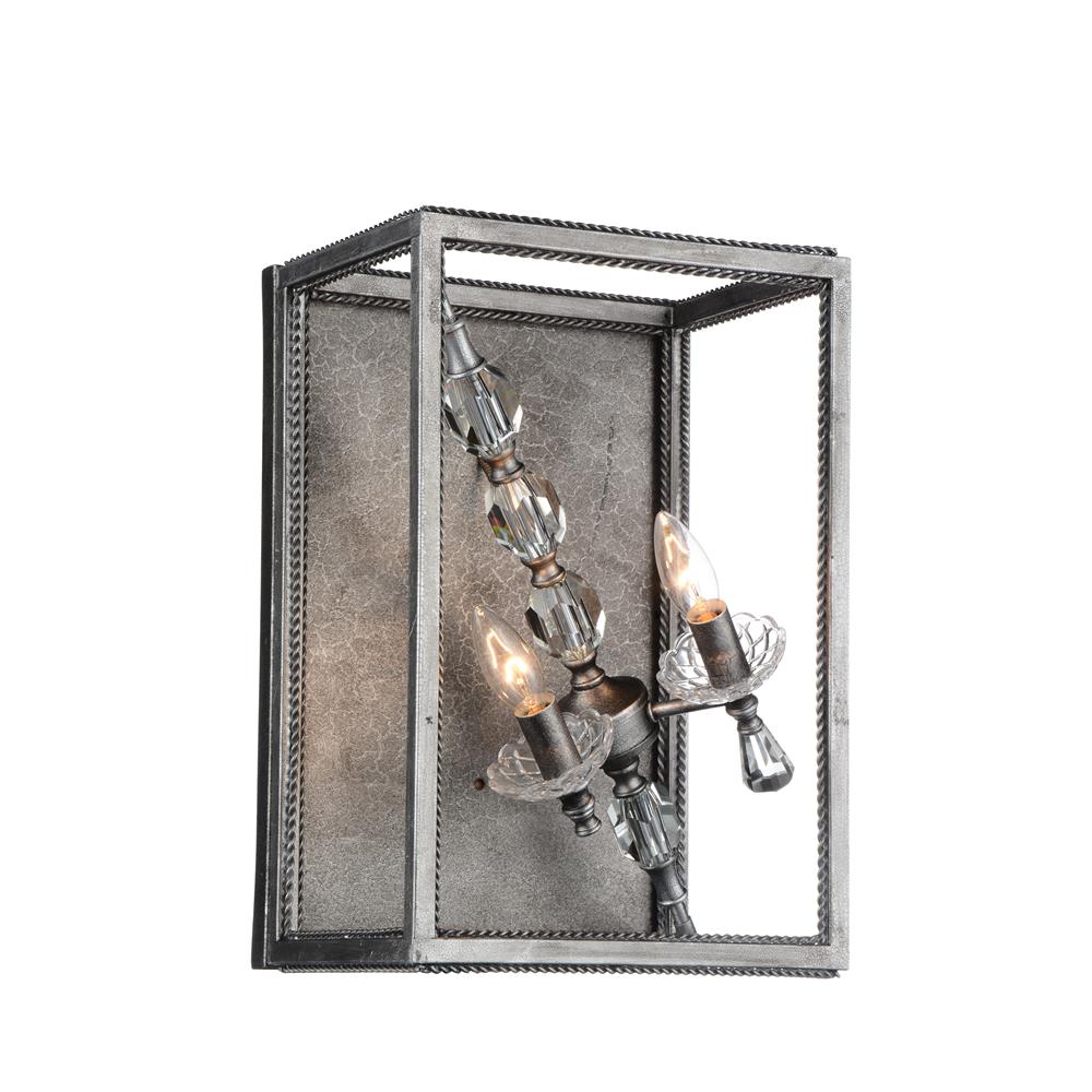 CWI Lighting 9891W11-2-183 Tapi 2 Light Wall Sconce with Luxor Silver finish