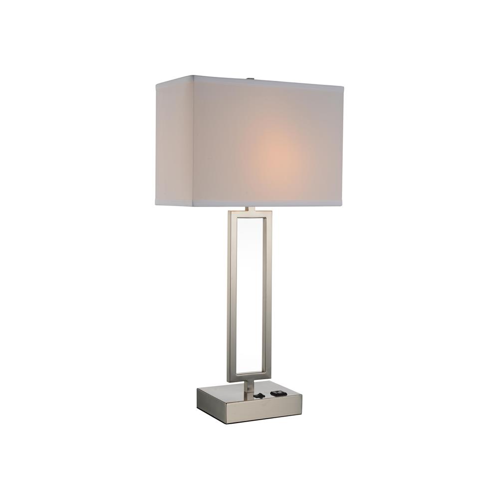 CWI Lighting 9915T14-1-606 Torren 1 Light Table Lamp with Satin Nickel finish
