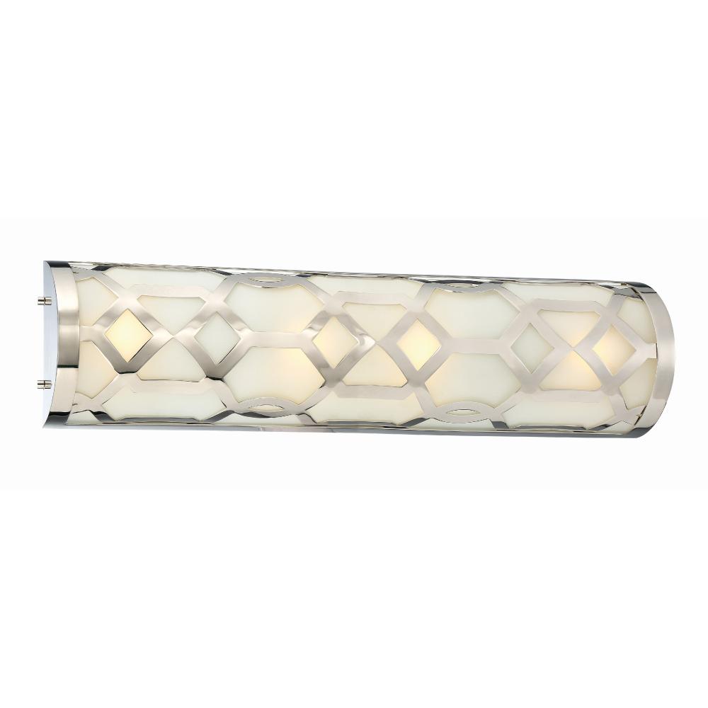 Crystorama Lighting 2264-PN-LED Jennings 1 Light Polished Nickel Modern Bathroom-Vanity Light