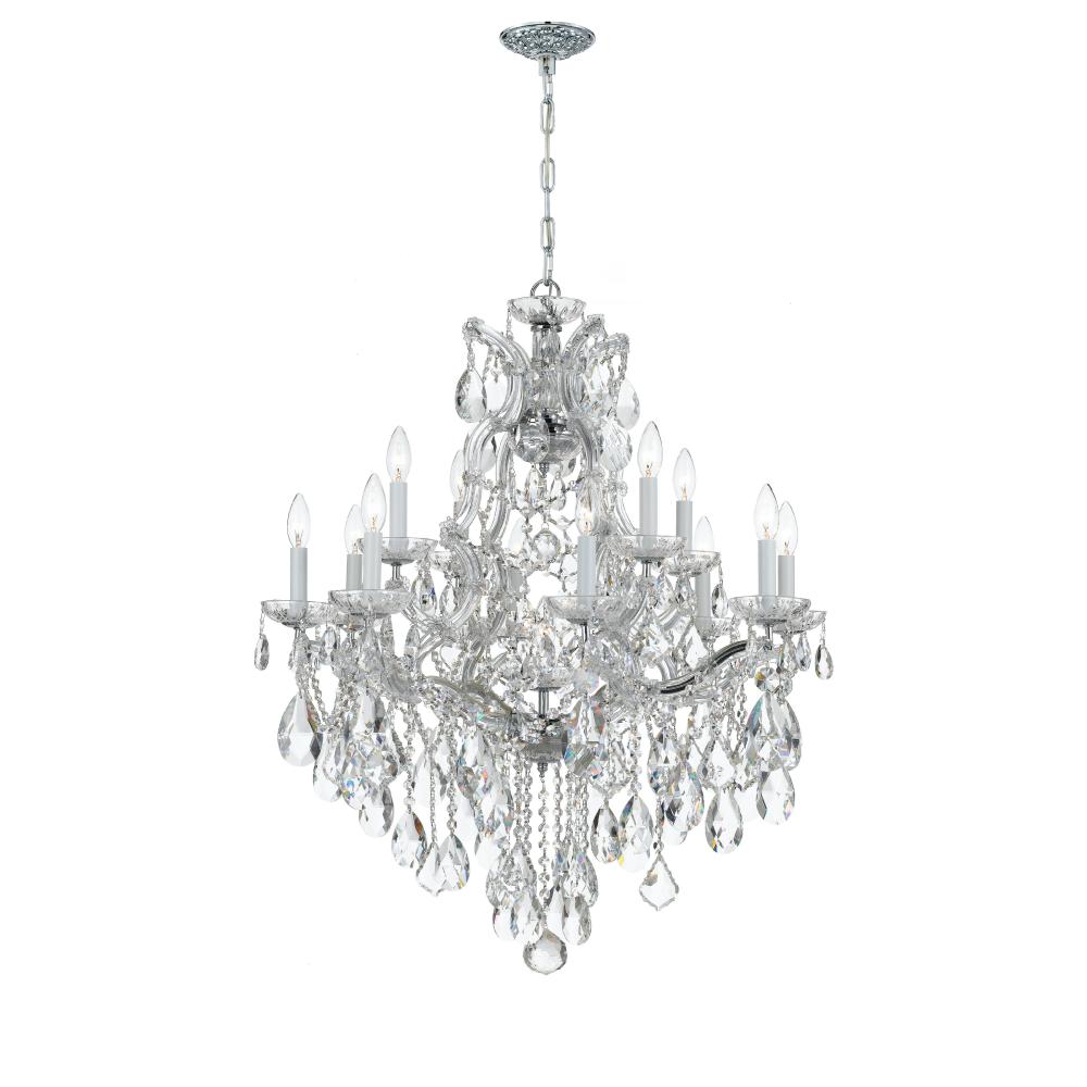 Crystorama Lighting 4413-CH-CL-MWP Maria Theresa 13 Light Clear Crystal Chandelier