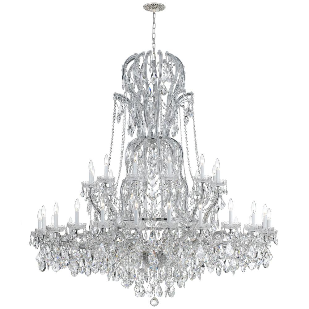 Crystorama Lighting 4460-CH-CL-MWP Maria Theresa 37 Light Clear Crystal Chrome Chandelier